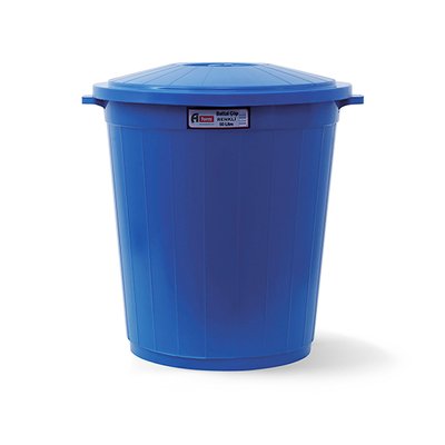 Пластиковый мусорный бак с крышкой, объем 50 Л, синий BL-1000000233 фото