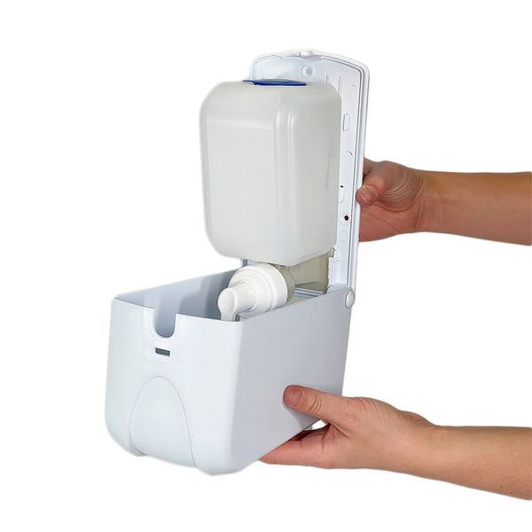 Дозатор для жидкого мыла-пены, пластик, белый, объем 1Л BL-100006023 фото