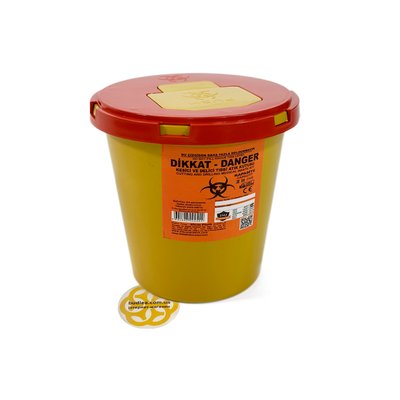 Контейнер для медицинских отходов 2 л, вторичный пластик, желтый BL-1000000194 фото