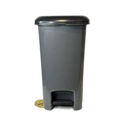 Прямоугольное мусорное ведро с педалью 50 Л пластик, серый SNMZ ST-227 фото