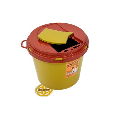 Контейнер для медицинских отходов 3.5 л, вторичный пластик, желтый BL-1000000195 фото