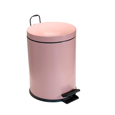 Відро для сміття з педаллю 12Л, нержавіюча сталь, рожевий BL-100006971 фото
