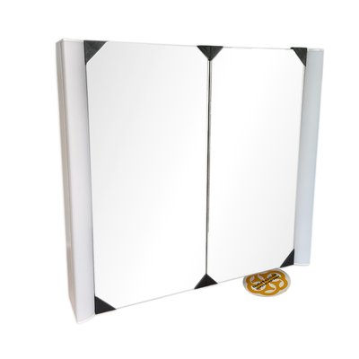 Зеркальный шкаф на две дверки Moana с LED подсветкой 64х70х14 см Alterna BL-1000000494 фото