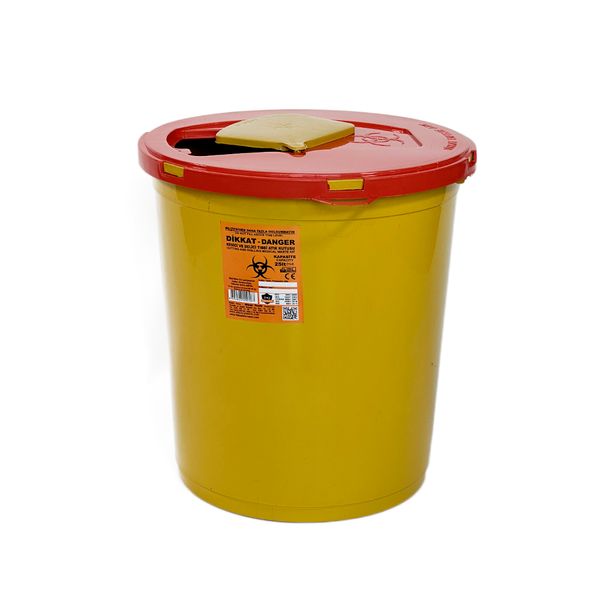 Контейнер для утилизации медицинских отходов 25 л, вторичный пластик, желтый BL-1000000201 фото