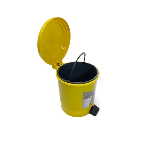 Пластикове відро для сміття з педаллю на 6Л, жовте BL-100006038 фото