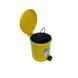 Пластиковое ведро для мусора с педалью на 6Л, желтое BL-100006038 фото 3