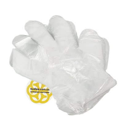 Одноразовые перчатки, полиэтилен, прозрачные, 100 шт BL-1000000653 фото