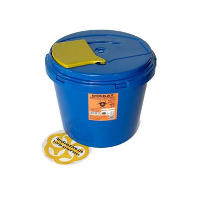 Контейнер для утилизации острых медицинских отходов 3.5 л, вторичный пластик, синий BL-1000000656 фото