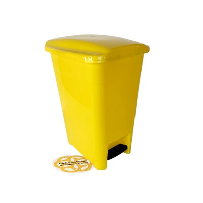 Ведро для мусора с педалью 30 Л, пластик, желтый BL-1000000658 фото