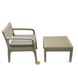 Комплект пластикових садових меблів LATTE з двомісним диваном, бежевий/сірий SNMZ  913-beige-gray фото 5