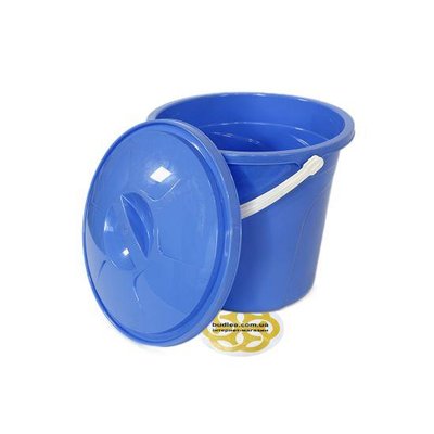 Ведро из пластика для дома и обихода 10Л LUX, круглое, голубой SNMZ ST-109 фото
