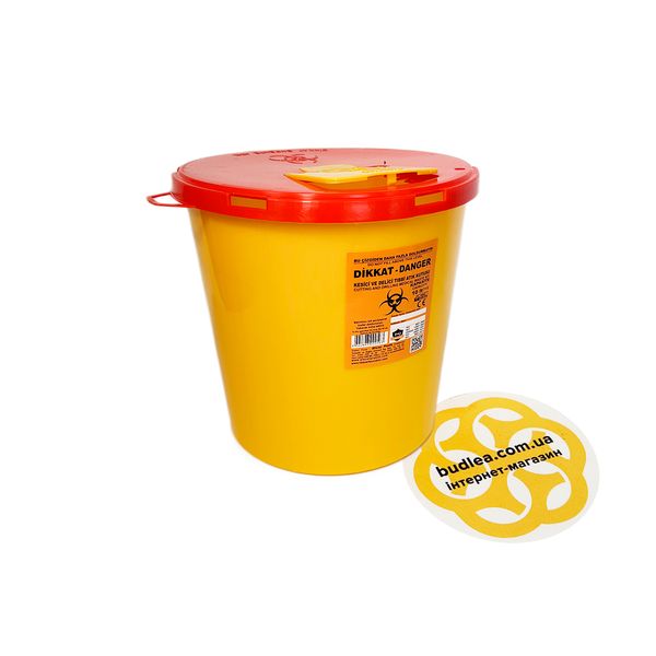 Контейнер для утилизации медицинских отходов 10 л, желтый BL-1000000209 фото