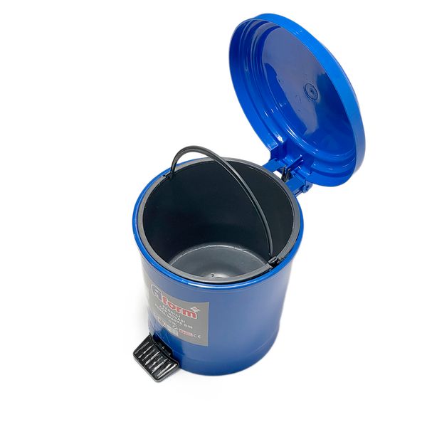 Пластиковое ведро для мусора с педалью на 6Л, синее BL-100006050 фото