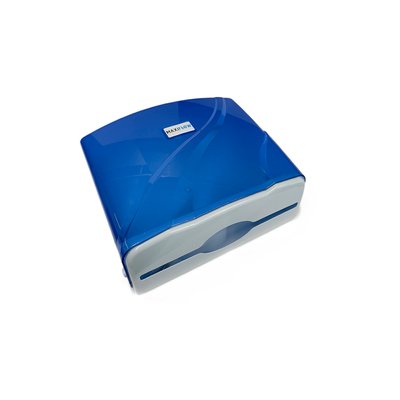 Диспенсер для паперових рушників 200 шт, настінний, пластик, прозоро-блакитний BL-100007038 фото