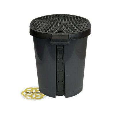 Компактное мусорное ведро 18Л с педалью FLAT овальное, темно-серый SNMZ 365 фото