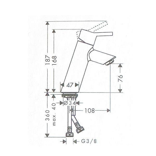 Смеситель для раковины Talis S латунь хром Hansgrohe BL-1000000509 фото