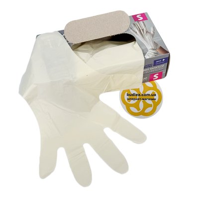 Одноразовые перчатки Flex,TPE, белый, S, 100 шт BL-1000000534 фото