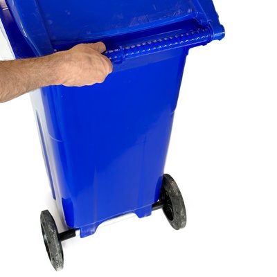 Бак для сміття на колесах 120 л, посилений пластик, синій BL-1000000214 фото