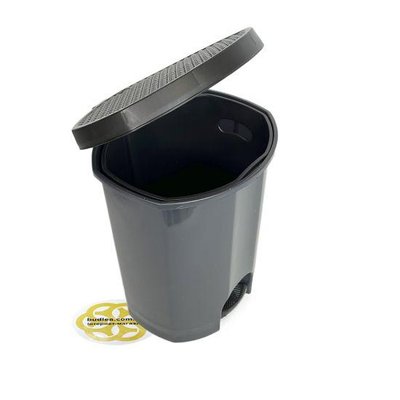 Овальное мусорное ведро объемом 11 л FLAT темно-серый SNMZ 364 фото