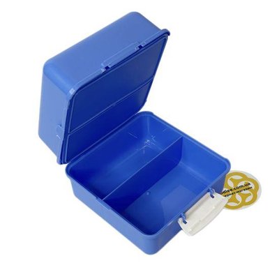 Пластиковий ланч бокс для їжі 1.4Л, квадратний, блакитний SNMZ ST-061 фото