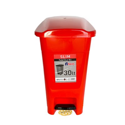 Ведро для мусора с педалью 30 Л, пластик, красный BL-1000000667 фото