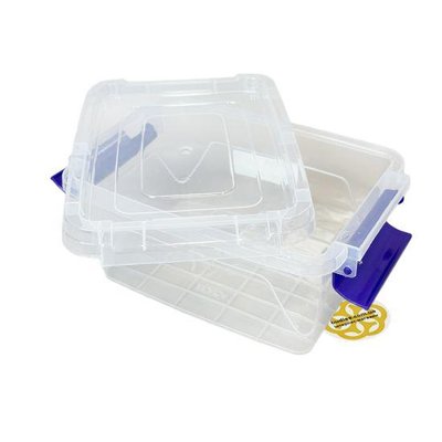 Пластиковый бокс для хранения продуктов 2Л ELITE с крышкой прямоугольный, прозрачный SNMZ ST-001 ALACA фото