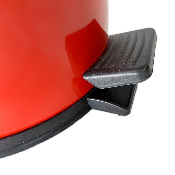 Мусорное ведро с педалью 3Л, нержавеющая сталь, красный BL-100006765 фото