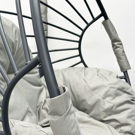 Підвісне крісло гамак GALAXY зі штучного ротанга, антрацит SNMZ, сірий 1000000940 фото