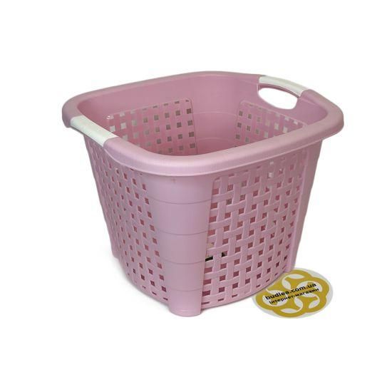 Кошик органайзер для білизни RATTAN квадратний, рожевий SNMZ ST-062-pink фото