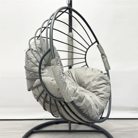 Підвісне крісло гамак GALAXY зі штучного ротанга, антрацит SNMZ, сірий 1000000940 фото