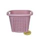 Корзина органайзер для белья RATTAN квадратная, розовая SNMZ ST-062-pink фото 2