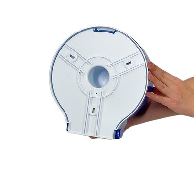 Диспенсер для туалетного паперу джамбо, з нижнім витягуванням, прозорий блакитний BL-100006032 фото