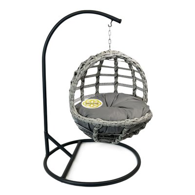 Садовое подвесное кресло кокон ZOO SWING для животных, искусственный ротанг, антрацит SNMZ 0008 фото