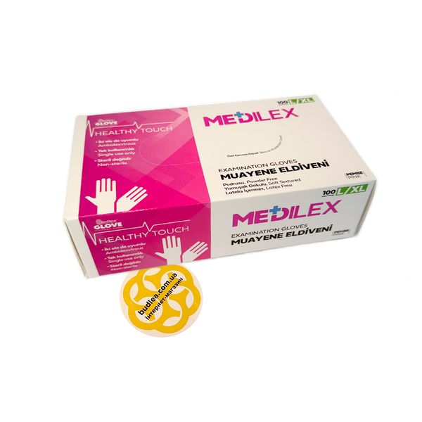 Медичні рукавички Medilex, TPE, рожеві, L/XL, 100 шт BL-1000000521 фото