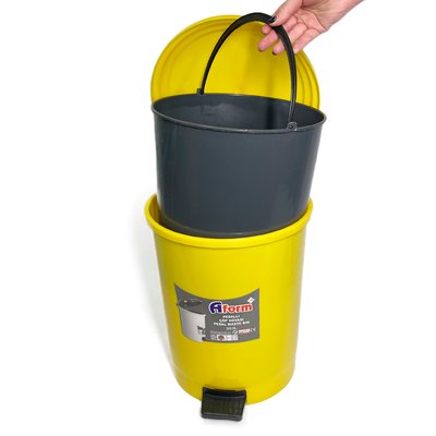 Пластиковое ведро для мусора с педалью 30 Л, желтый BL-1000000227 фото