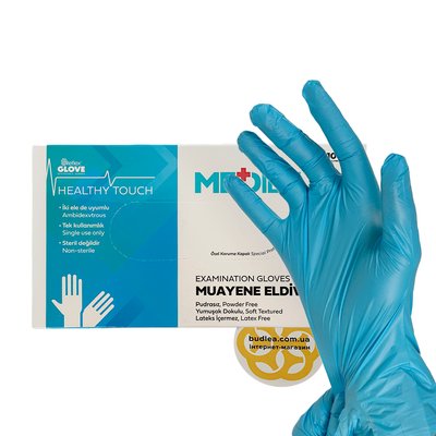 Медичні рукавички Medilex, TPE, блакитний, S, 100 шт BL-1000000523 фото