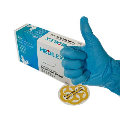 Медичні рукавички Medilex, TPE, блакитний, L/XL, 100 шт BL-1000000524 фото