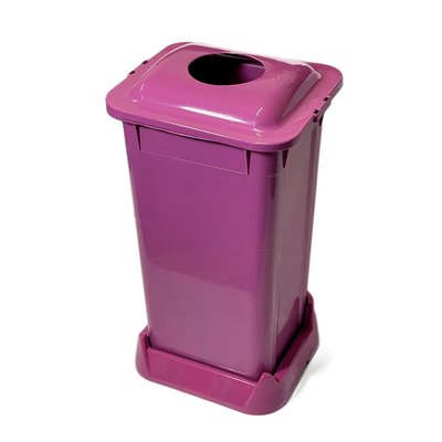 Контейнер для сортування сміття 70Л, з кришкою, пластик, фіолетовий BL-100006184 фото