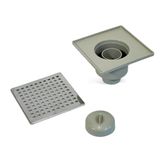 Душовий трап ECO DRAIN 15x15 см, вертикальний, з сухим затвором, решітка квадрат BL-100005884 фото