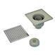 Душевой трап ECO DRAIN 15x15 см, вертикальний, с сухим затвором, решётка квадрат BL-100005884 фото 1