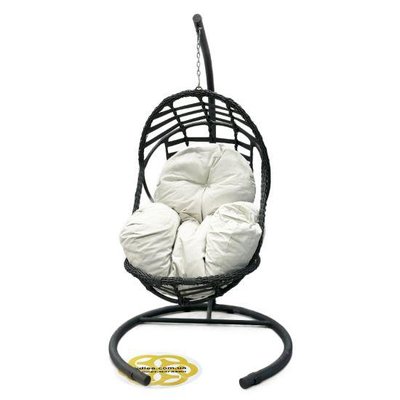 Компактне підвісне крісло кокон KIDS зі штучного ротанга, бежевий SNMZ 1000001187 фото