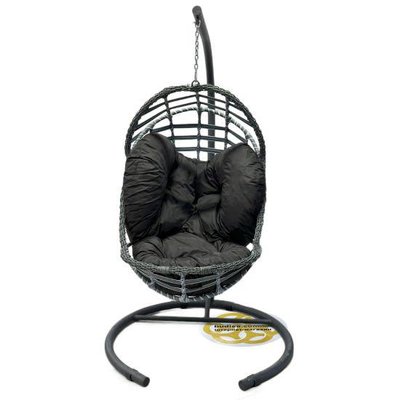 Компактное подвесное кресло кокон KIDS из искусственного ротанга, бежевый SNMZ Антроцит 1000001186 фото